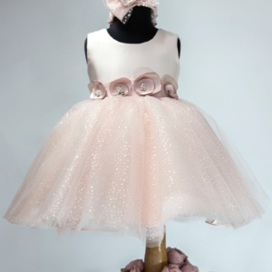 2041 - Dusty pink χειροποίητο φόρεμα 2041